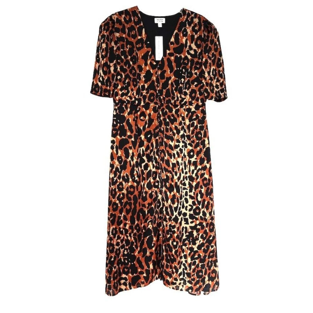 Nwt - Haneyofficial The Drop Leopard Print Maxi D… - image 1